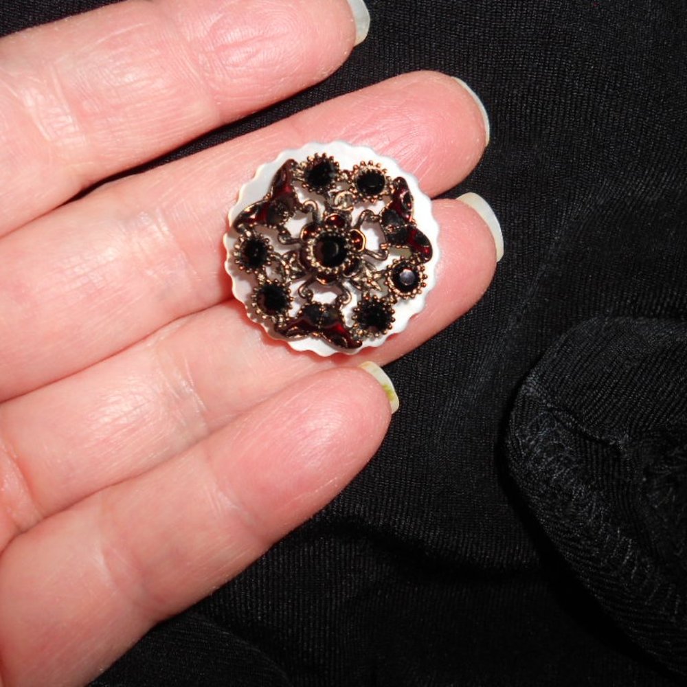 Chanel Gripoix and Mother of Pearl Butterfly Button